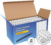 Пластиковая пружина для переплета Гелеос BCA4-25W 25 мм 50 шт (белый)