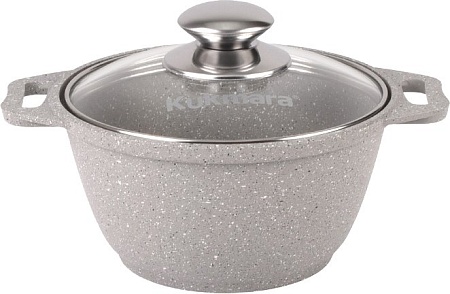 Кастрюля Kukmara кмс12а (светлый мрамор)