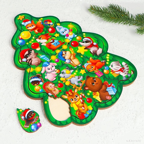 Головоломка Лесная мастерская Головоломка. Новый год! Нарядная елка 4276244