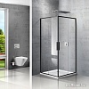 Душевой уголок Vincea Slim VSS-2SL900CLB (черный матовый/прозрачное)