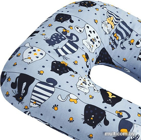Подушка для беременных Amarobaby Котики AMARO-40U-KG (желтый)