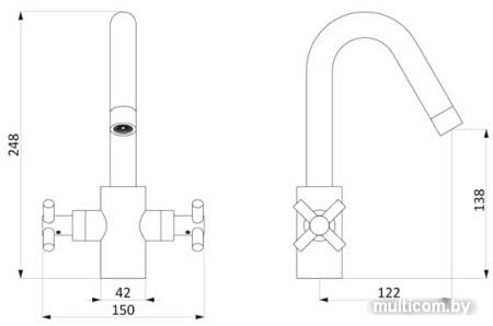 Смеситель RedBlu 280210000