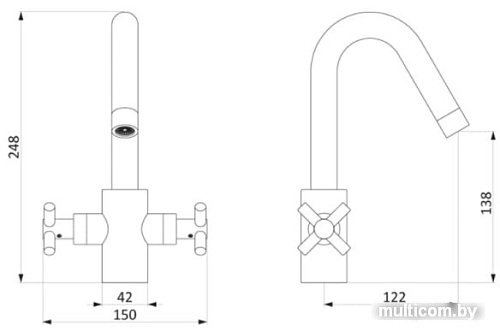 Смеситель RedBlu 280210000