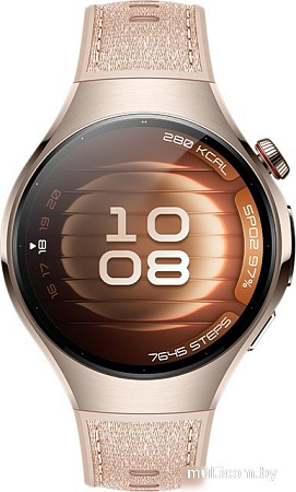 Умные часы Huawei Watch 5 42 мм (песочный, с бежевым силиконовым ремешком, международная версия)