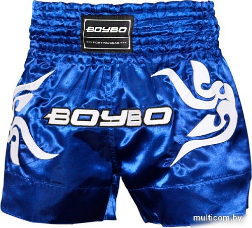 Шорты BoyBo для тайского бокса (XXXS, синий)