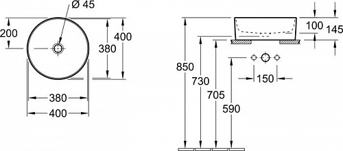 Умывальник Villeroy & Boch Collaro 4A184001