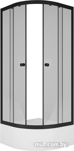 Душевой уголок Метакам Classic Black 80x80 ШПS_013570 (прозрачное стекло)