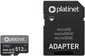 Карта памяти Platinet Pro 3 microSDXC PMMSDX512UIII 512GB + адаптер