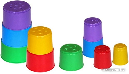 Пирамидка Полесье Занимательная пирамидка 2 (10 элементов, в пакете)