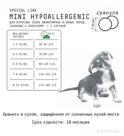 Сухой корм для собак AJO Mini Hypoallergenic Для взр. собак со склонностью к аллергии 2 кг