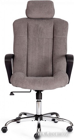 Офисное кресло TetChair Oxford хром/флок (серый)