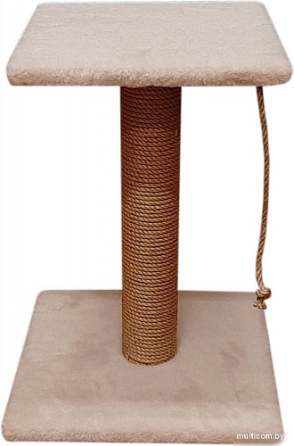 Когтеточка Bast С полкой 50 (джут, бежевый)