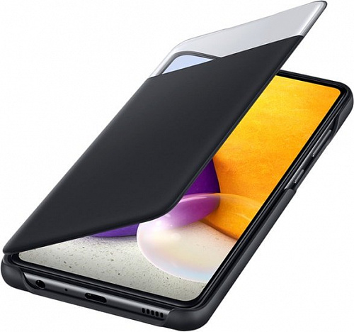 Чехол Samsung S View Wallet Cover для Samsung Galaxy A72 (черный)