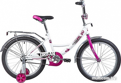 Детский велосипед Novatrack Urban 20 (белый/розовый, 2019)