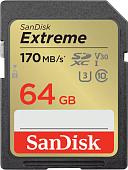 Карта памяти SanDisk Extreme SDXC SDSDXV2-064G-GNCIN 64GB