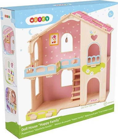 Кукольный домик Woody Счастливая семья 2277