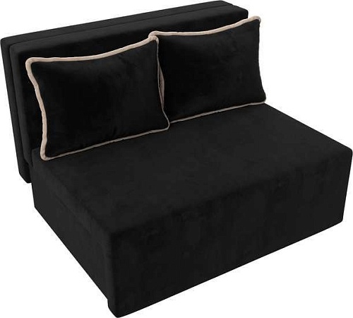 Диван Mebelico Лагуна 114437 (велюр, черный/бежевый)