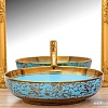 Умывальник Rea Margot (золотистый/синий)