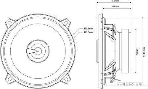 Коаксиальная АС MTX TX250C