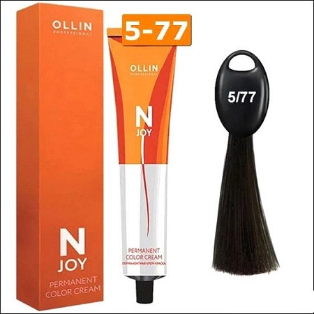 Крем-краска Ollin Professional N-Joy Color Cream 5/77 светл. шатен интенсивно-коричневый 100 мл