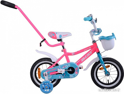 Детский велосипед AIST Wiki 12 (розовый/бирюзовый, 2019)