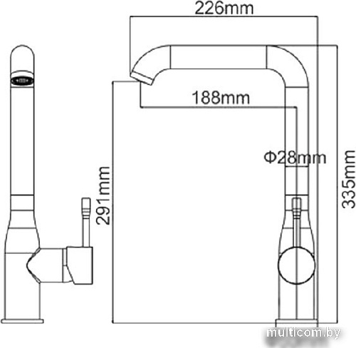Смеситель Gerhans HU01K4698-21 (песочный)