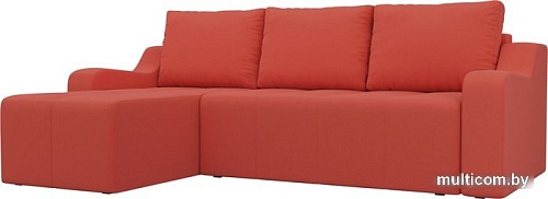 Угловой диван Mebelico Элида угловой 108679 (левый, микровельвет, коралловый)