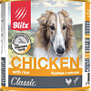 Консервированный корм для собак Blitz Classic Курица с рисом 0.4 кг