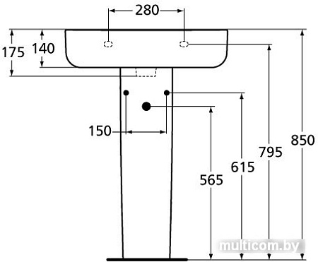 Умывальник Ideal Standard Connect ARC E787501 60x46