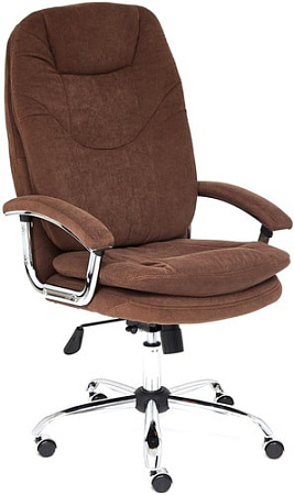 Кресло TetChair Softy LUX (флок, коричневый)