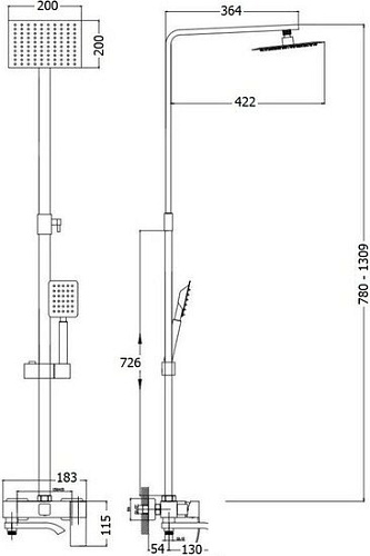 Душевая система Haiba HB24815