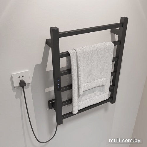 Полотенцесушитель Maxonor PL-TRE02-45-6-7 (черный, подключение слева)