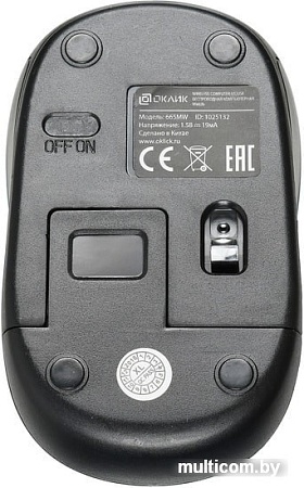 Мышь Oklick 665MW (черный/синий)
