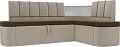 Угловой диван Mebelico Тефида 107521 (правый, коричневый/бежевый)