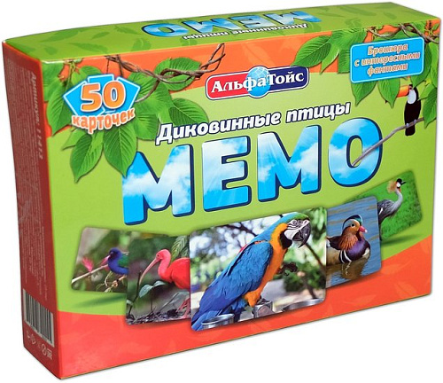 Настольная игра АльфаТойс Мемо Диковинные птицы