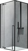 Душевой уголок Aquanet Ideal 120x90мм AE-AXC92MB-S-B (прозрачный/черный матовый)