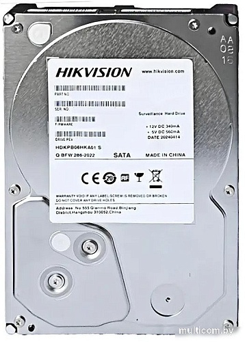 Жесткий диск Hikvision DS60HKVS-VX1 6TB