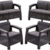 Набор садовой мебели Keter Corfu Rest Set 241725 (графит)