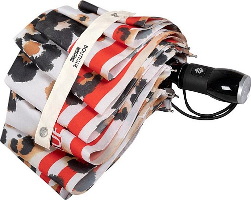 Складной зонт Moschino 7930-OCD Leo Dark Beige