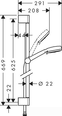 Душевой гарнитур Hansgrohe Crometta 100 (26651400)