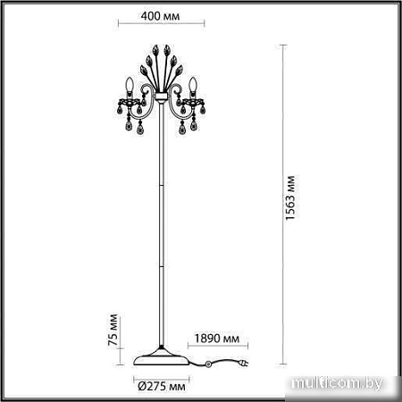 Торшер Odeon Light 4977/3F
