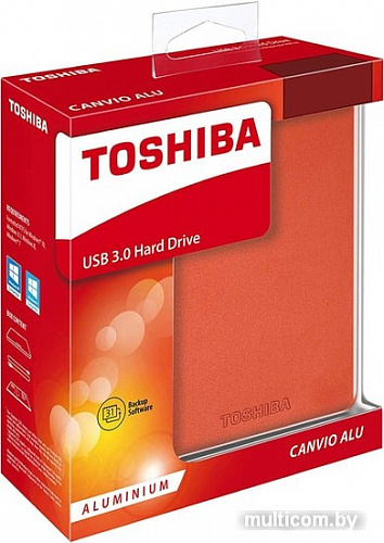 Внешний жесткий диск Toshiba Canvio Alu HDTH320ER3AB 2TB (красный)