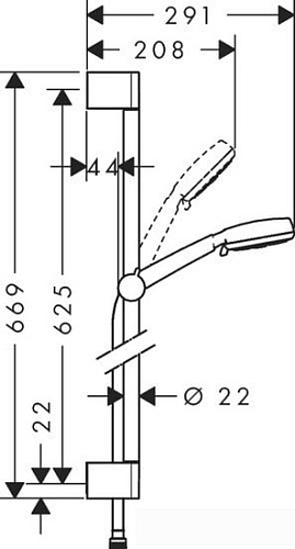 Душевой гарнитур Hansgrohe Crometta 100 (26651400)