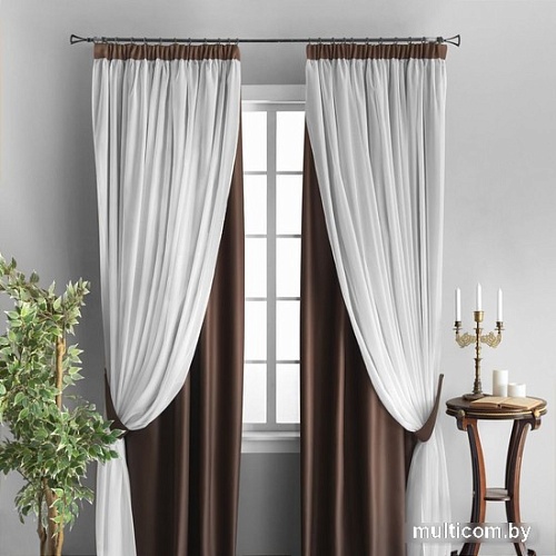 Комплект штор Pasionaria Милли 280x260 (2 шт, коричневый)