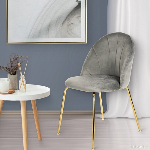 Стул Mio Tesoro Паола DC-125М (серый/золото, G062-38)