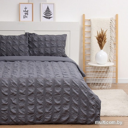 Постельное белье Love Life Texture 1.5сп 10323169 (темно-серый)