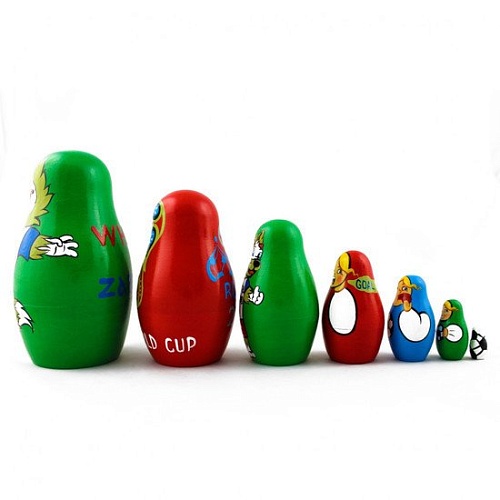 Развивающая игра Брестская Матрешка Чемпионат мира по футболу (набор 7 шт)
