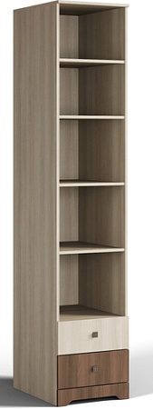 Шкаф-пенал КМК Мебель 2Я Атланта 0741.6 (ясень шимо светлый/ясень шимо темный)