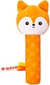 Погремушка Мякиши Хрустящая пищалка Лисичка Апельсинка 599