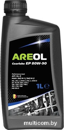 Трансмиссионное масло Areol Gearlube EP 80W-90 1л